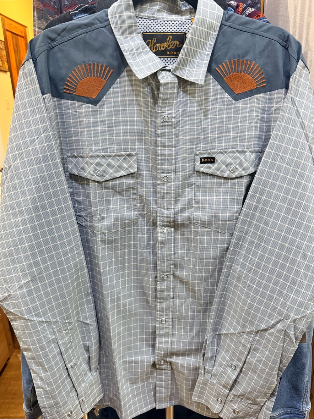 Howler Brothers  *RARE* UNRELEASED -Gaucho Tech Petrol w/ Sun Snapshirt -MEDIUM